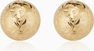 Oradina 14K Gold Celebration Ball Studs Earrings