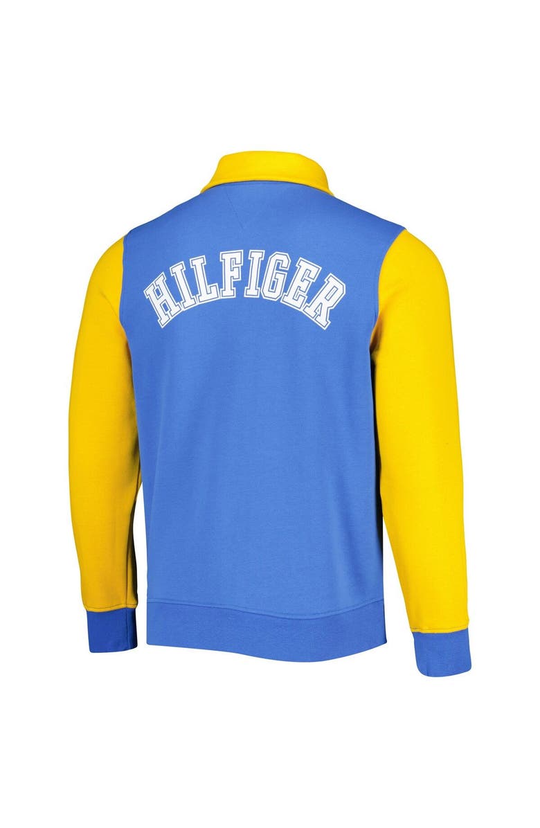 Tommy Hilfiger Men's Tommy Hilfiger Powder Blue/Gold Los Angeles Chargers Aiden Quarter-Zip Sweatshirt, Alternate, color, Powder Blue