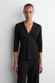 COS Jersey V-Neck Top