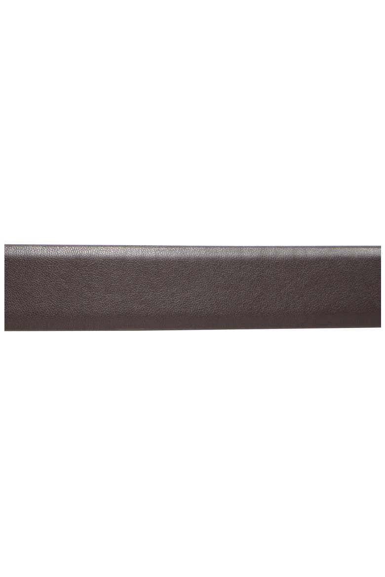 feather edge faux leather belt, Alternate, color, GANACHE / POLISHED GOLD