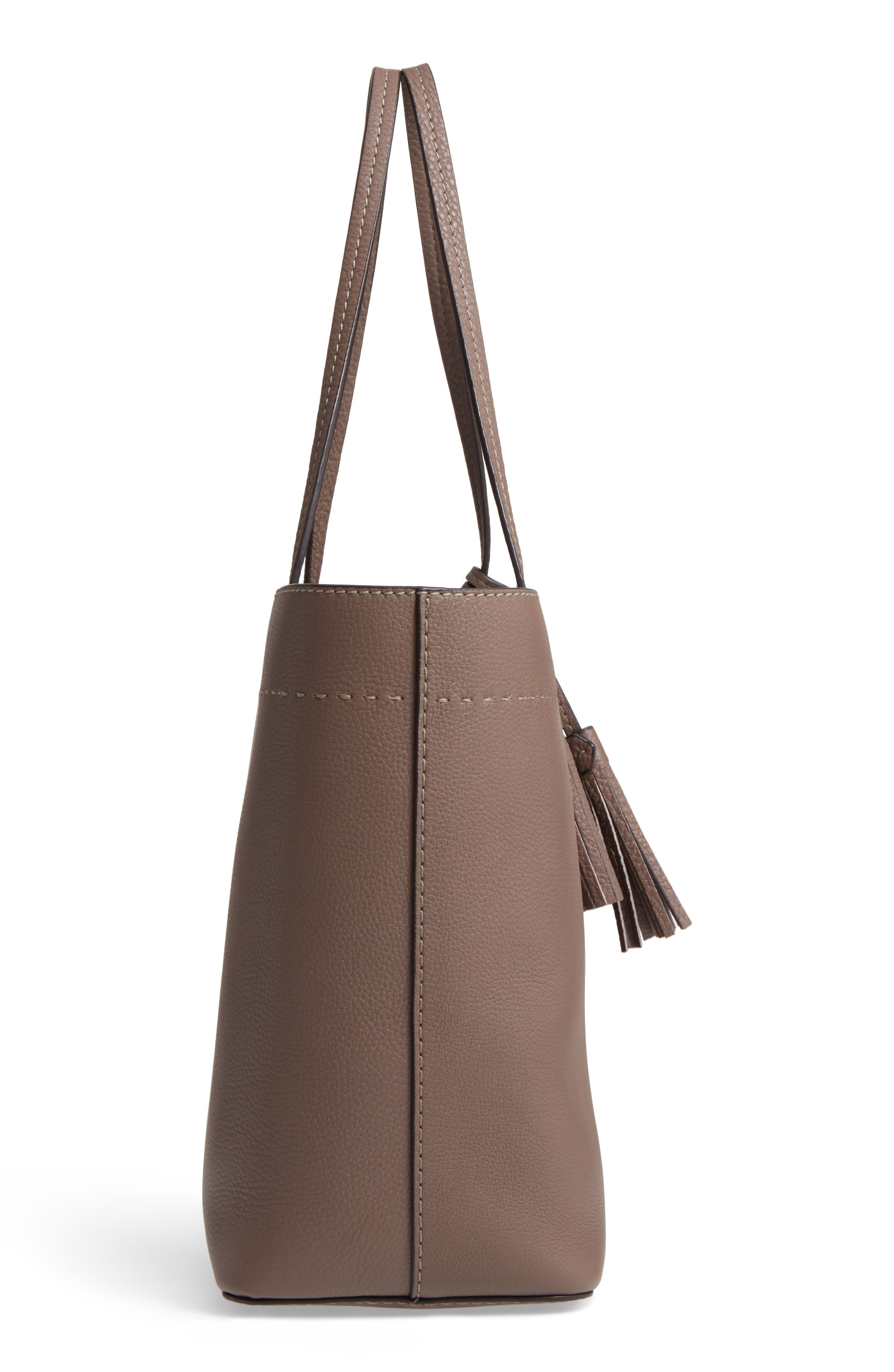 McGraw Leather Laptop Tote, Alternate, color, SILVER MAPLE/ MALACHITE
