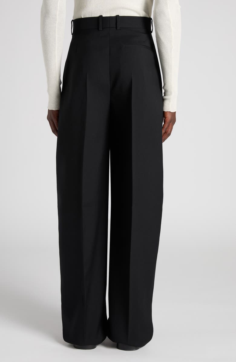 Bottega Veneta Lightweight Sartorial Wool Straight Leg Pants, Alternate, color, 1000 Black