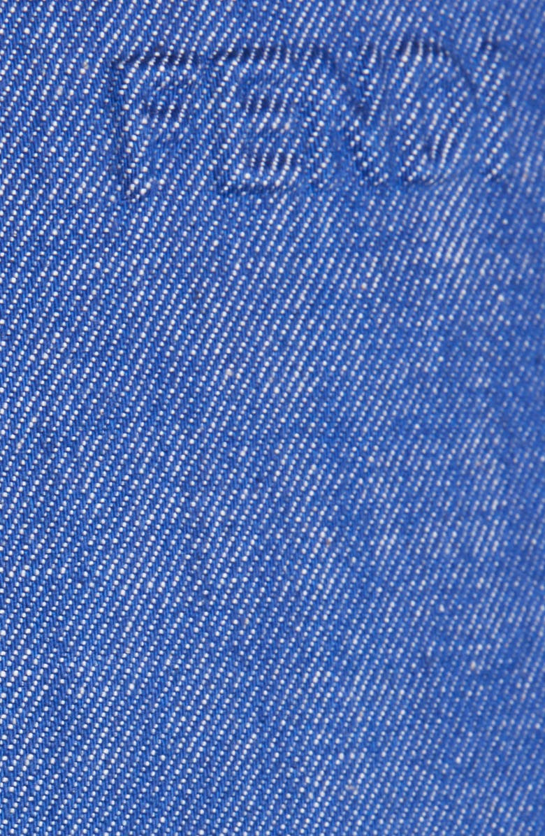 Fendi Logo Embossed Denim Skirt, Alternate, color,