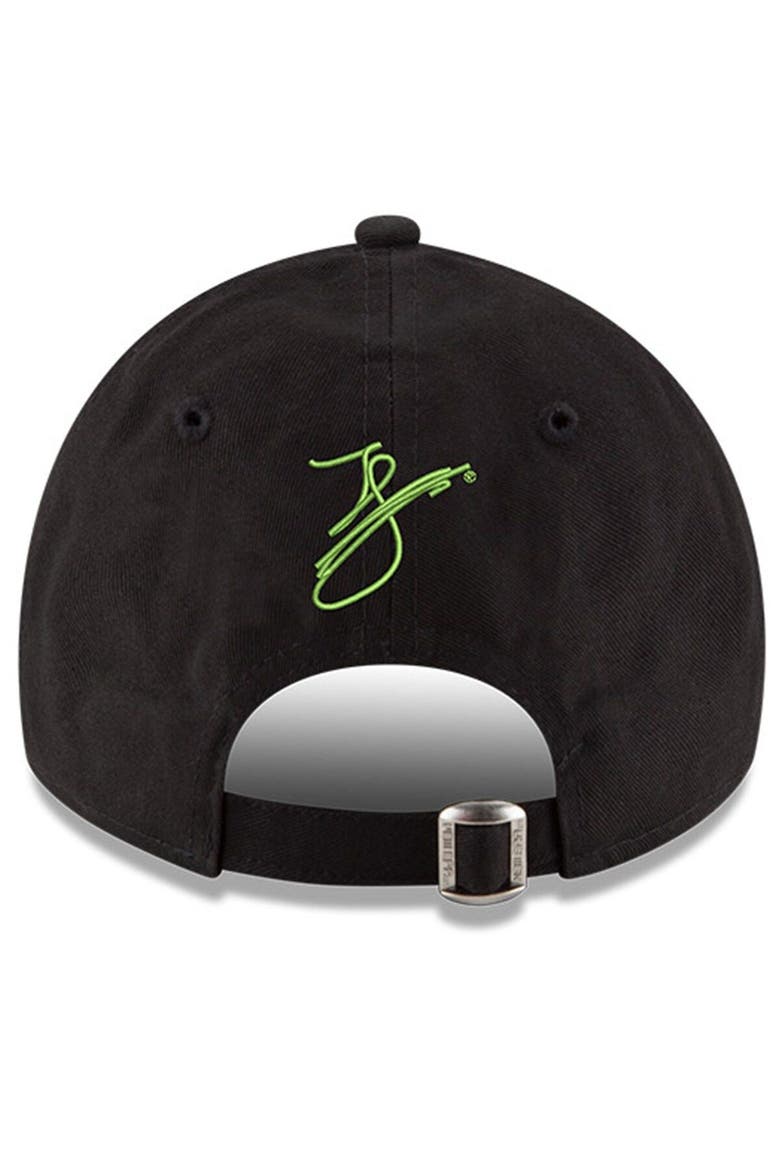 Men's New Era Black Ty Gibbs Enzyme Washed Number 9TWENTY Adjustable Hat, Alternate, color, Black