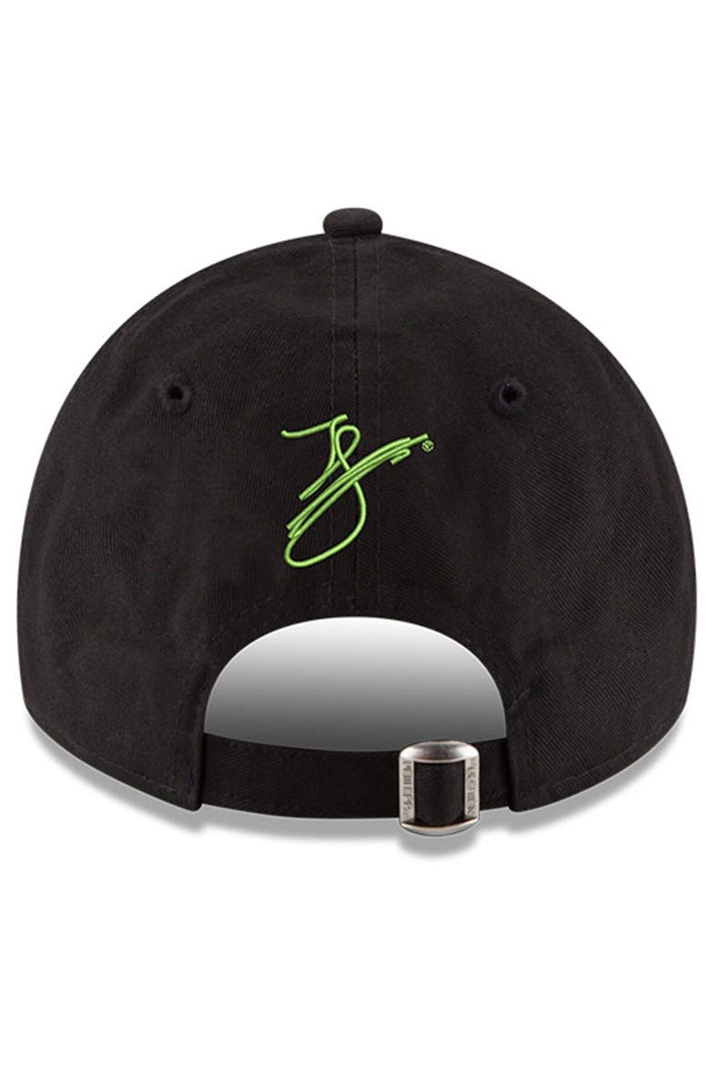 New Era Men's New Era Black Ty Gibbs Enzyme Washed Number 9TWENTY Adjustable Hat, Alternate, color,