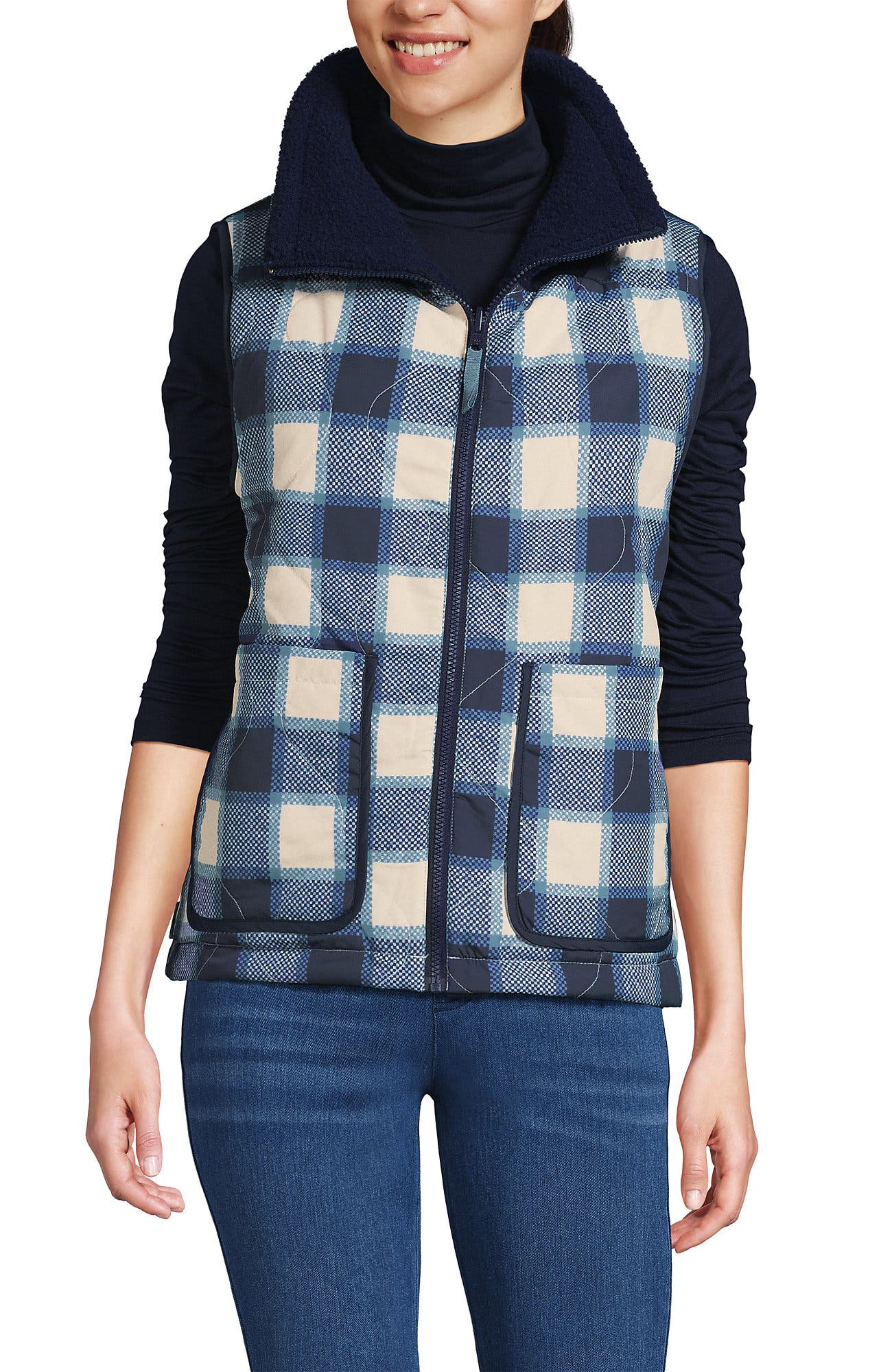 selected Navy/Navy Check