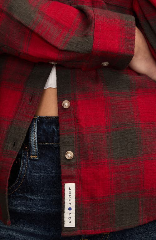Lucky Brand Clyde Plaid Coton Flannel Button-up Shirt In Multi