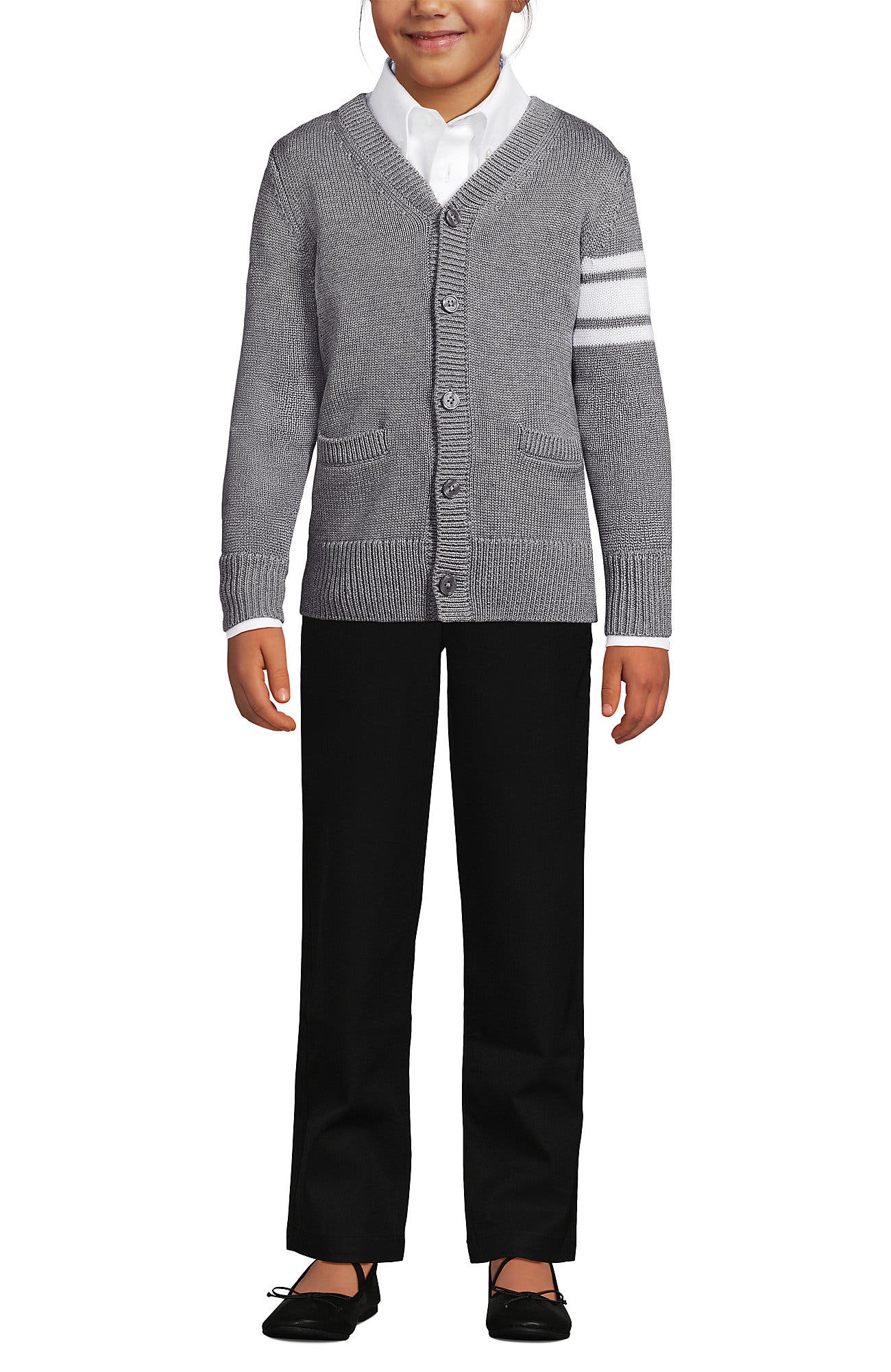 selected Varsity Stripe/Pewter Heather