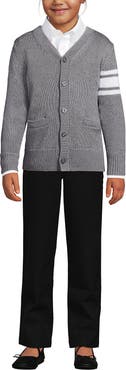 Lands' End School Uniform Kids Legacy Varsity Cardigan