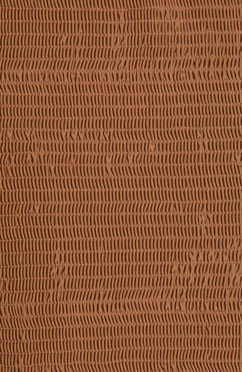 TOTEME Smocked High Waist Bikini Bottoms, Alternate, color, 