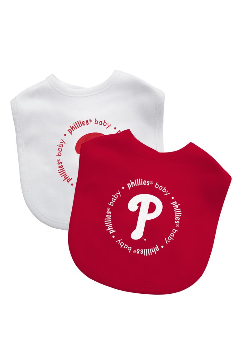 Philadelphia Phillies - Baby Bibs 2-Pack, Main, color, Red