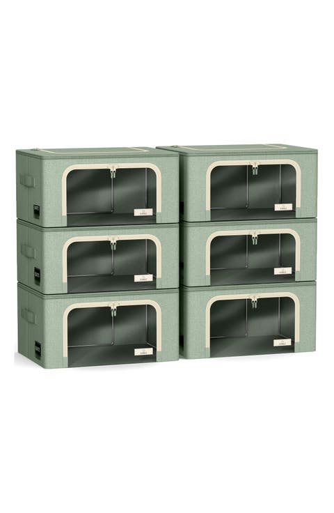Set of 6 Small Foldable Storage Bins