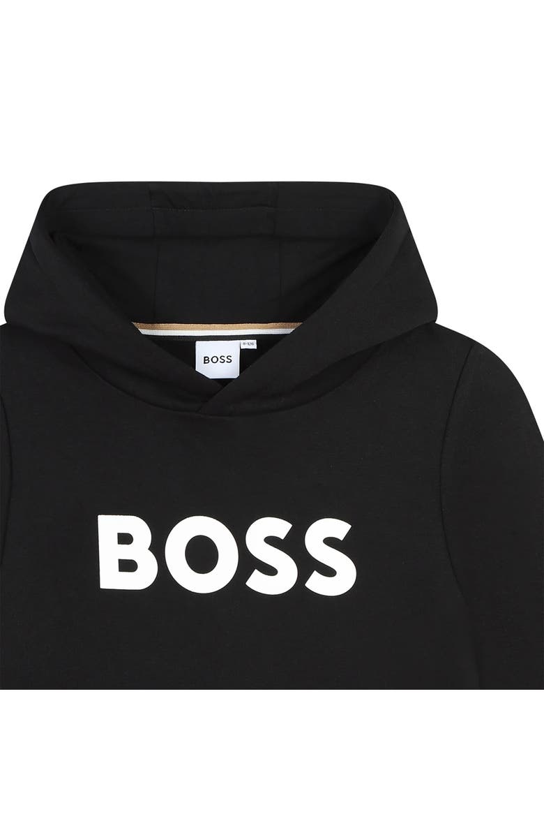 BOSS Kids' Logo Graphic Hoodie, Alternate, color, Black