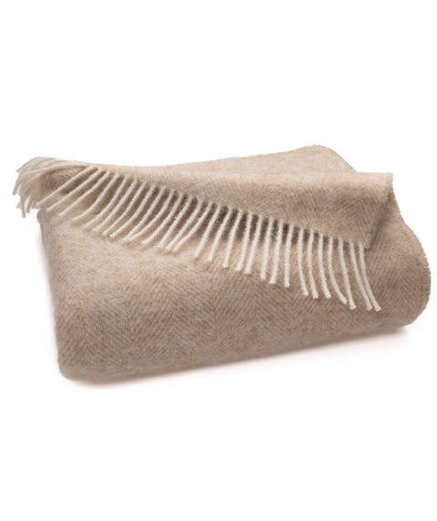 Southampton Home Shetland Lambswool Herringbone Throw
