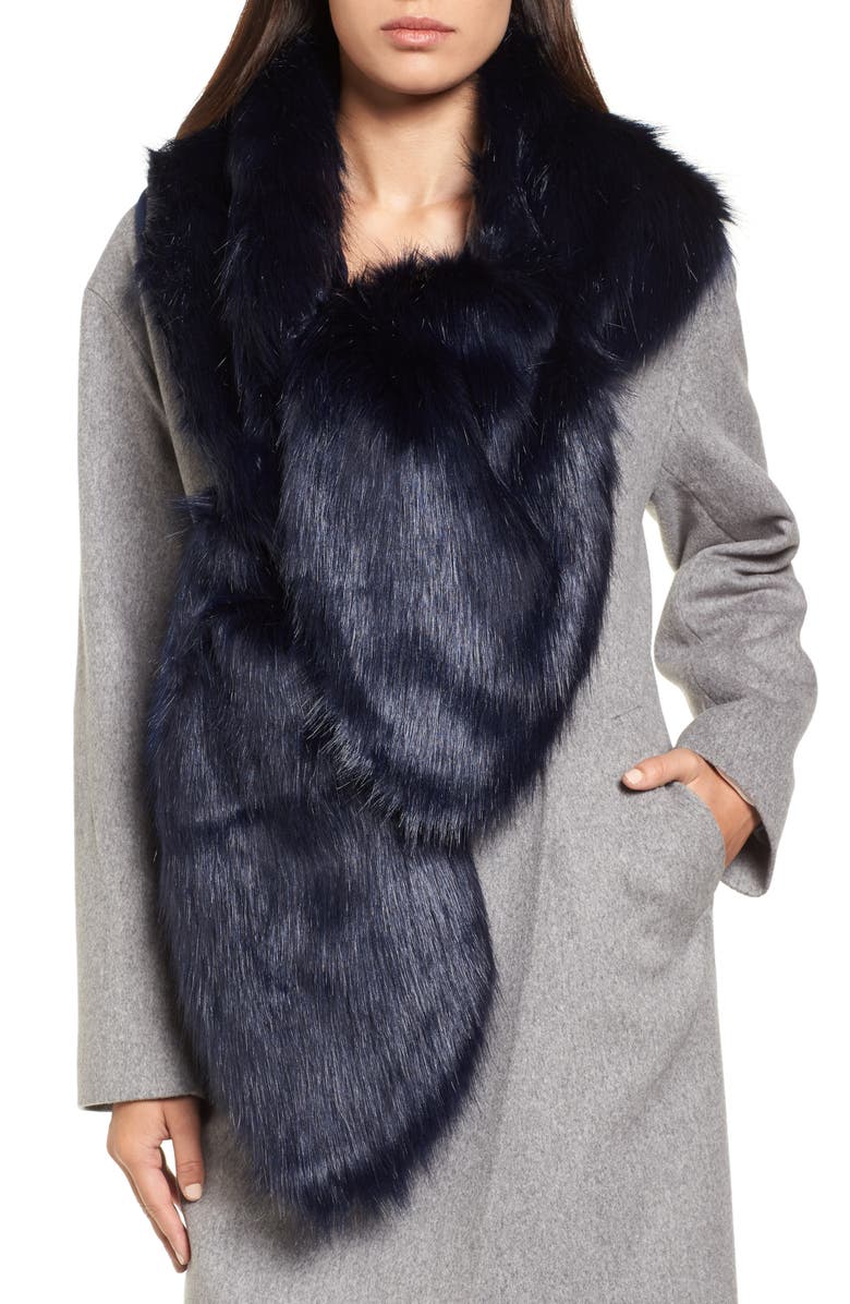 Badgley Mischka Collection Badgley Mischka Faux Mink Stole, Main, color, 