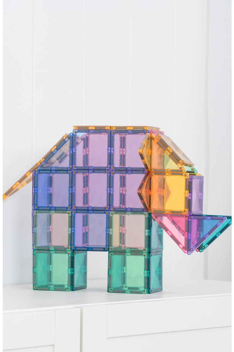 Kids' Pastel Magnetic Tiles 120-Piece Creative Pack, Alternate, color, PASTEL