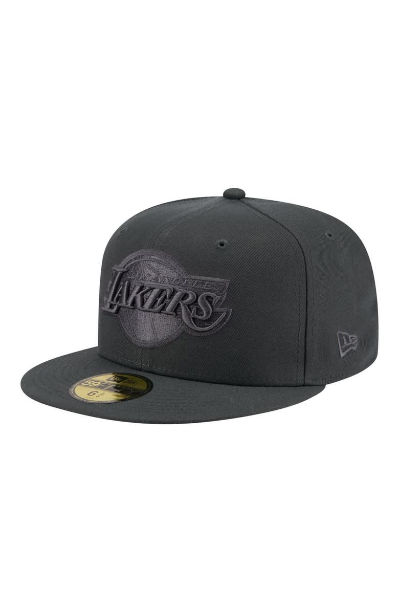 New Era Men's New Era  Charcoal Los Angeles Lakers Tonal Color Pack 59FIFTY Fitted Hat, Main, color, Charcoal