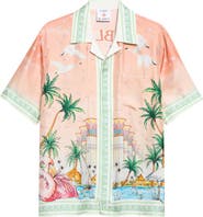 Casablanca Ethereal Print Silk Camp Shirt