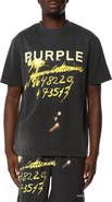 PURPLE BRAND Distressed Heavyweight Cotton Jersey Graphic T-Shirt