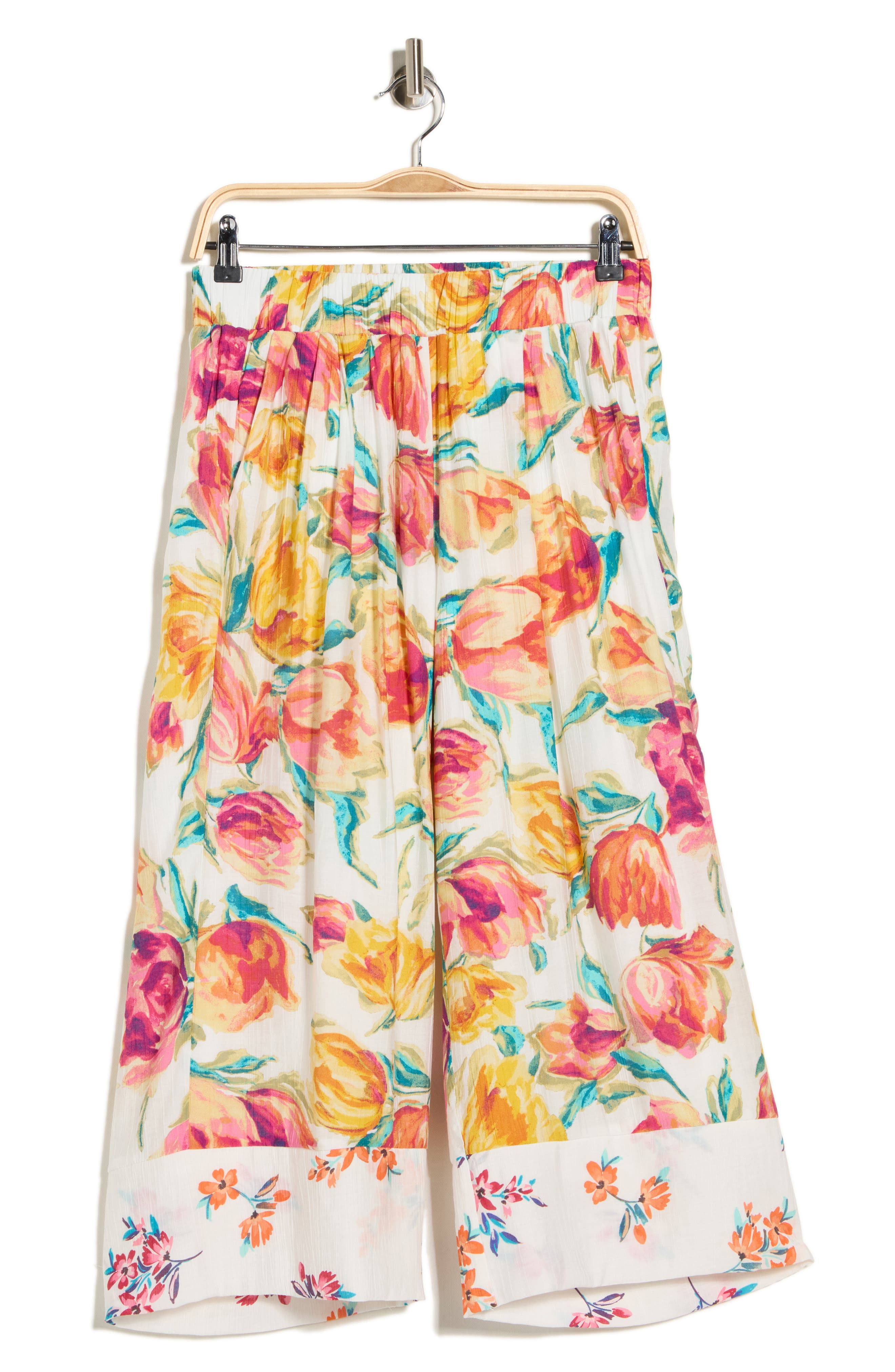 Nicole Miller Floral Wide Leg Pull-On Pants