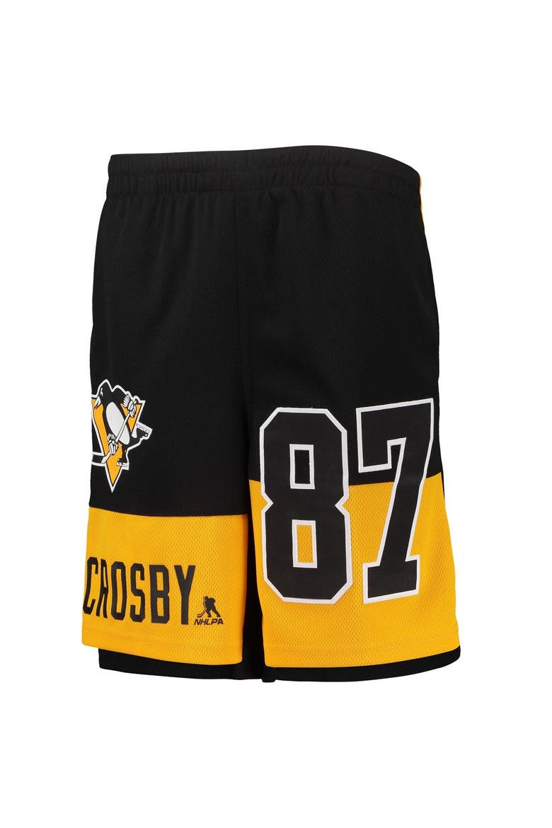 Youth Sidney Crosby Black Pittsburgh Penguins Pandemonium Name & Number Shorts, Alternate, color, Black