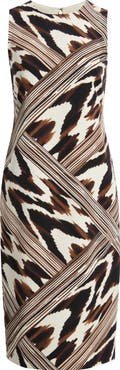 Anne Klein Print Sleeveless Midi Dress