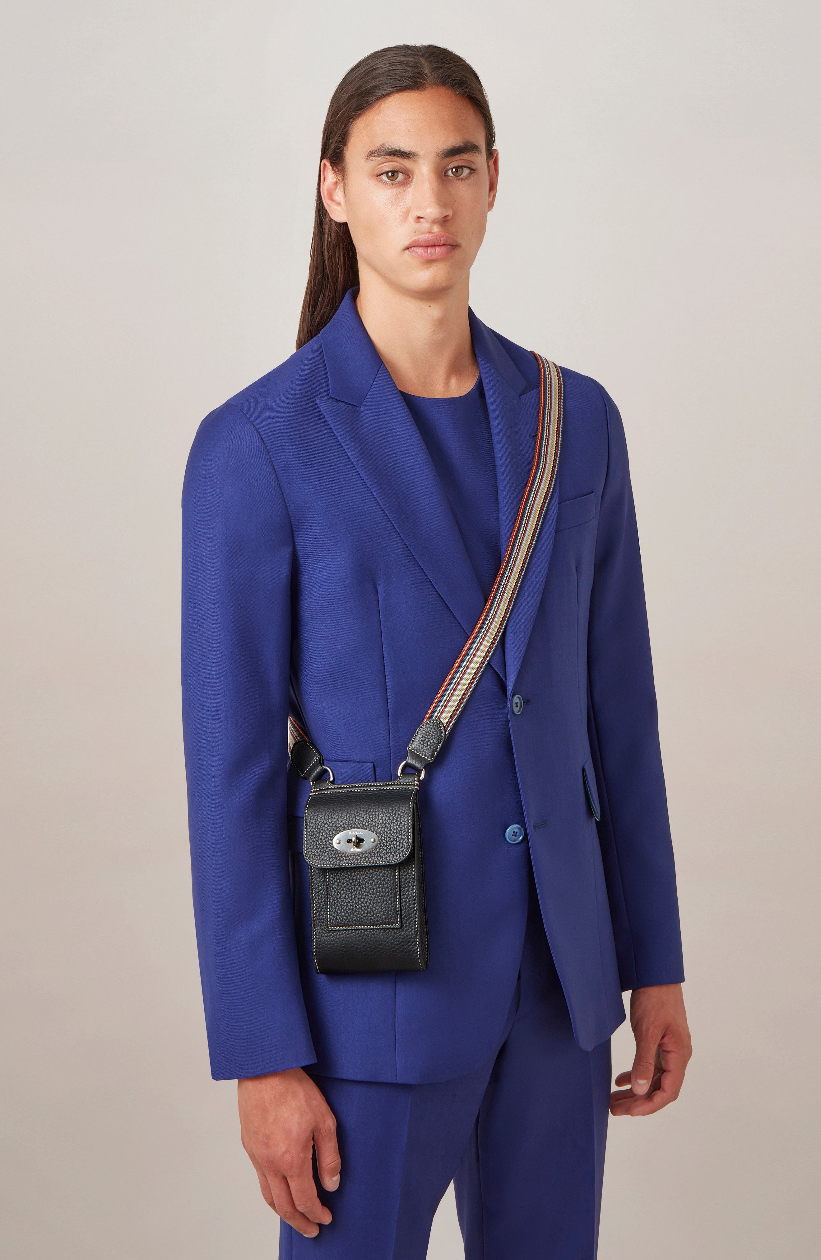 Mulberry x Paul Smith Mini Antony Leather Crossbody Pouch, Alternate, color, 