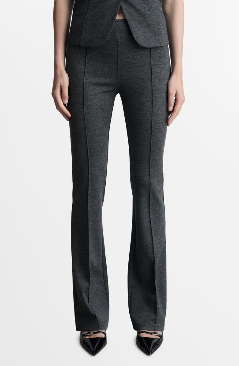 MANGO Seamed Flare Leg Pants, Main, color, 