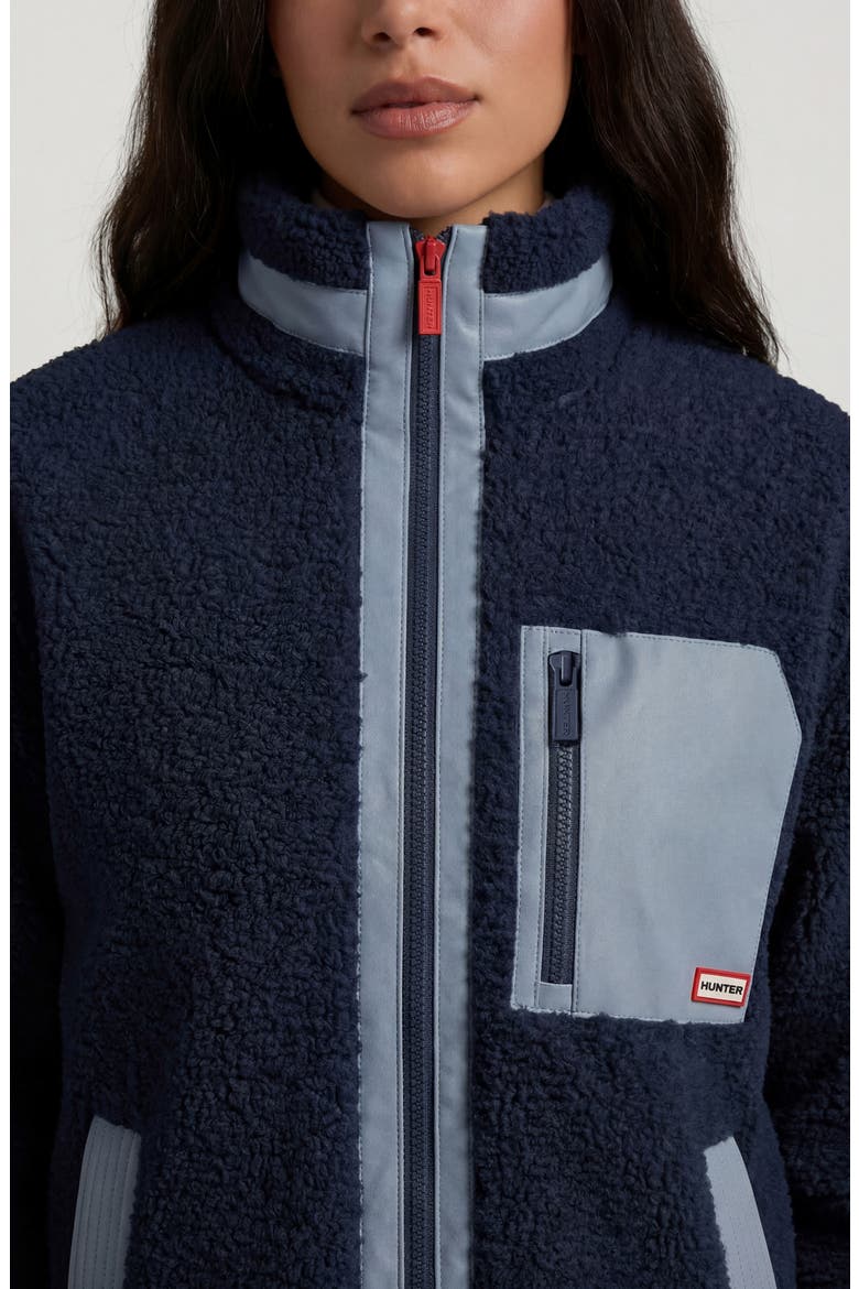 Emma High Pile Fleece Jacket, Alternate, color, MIDNIGHT