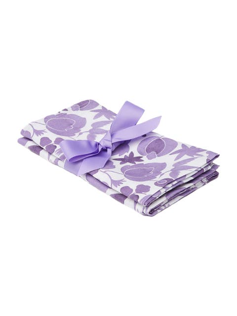 Large Napkins Set Of 2 (45X45) Wildbird Viola Small Purple