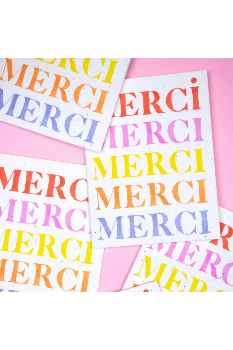 Seed Cards - Merci Print - 8-Pack, Alternate, color, Multi