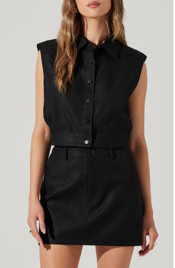 Astr The Label Eula Vest In Black