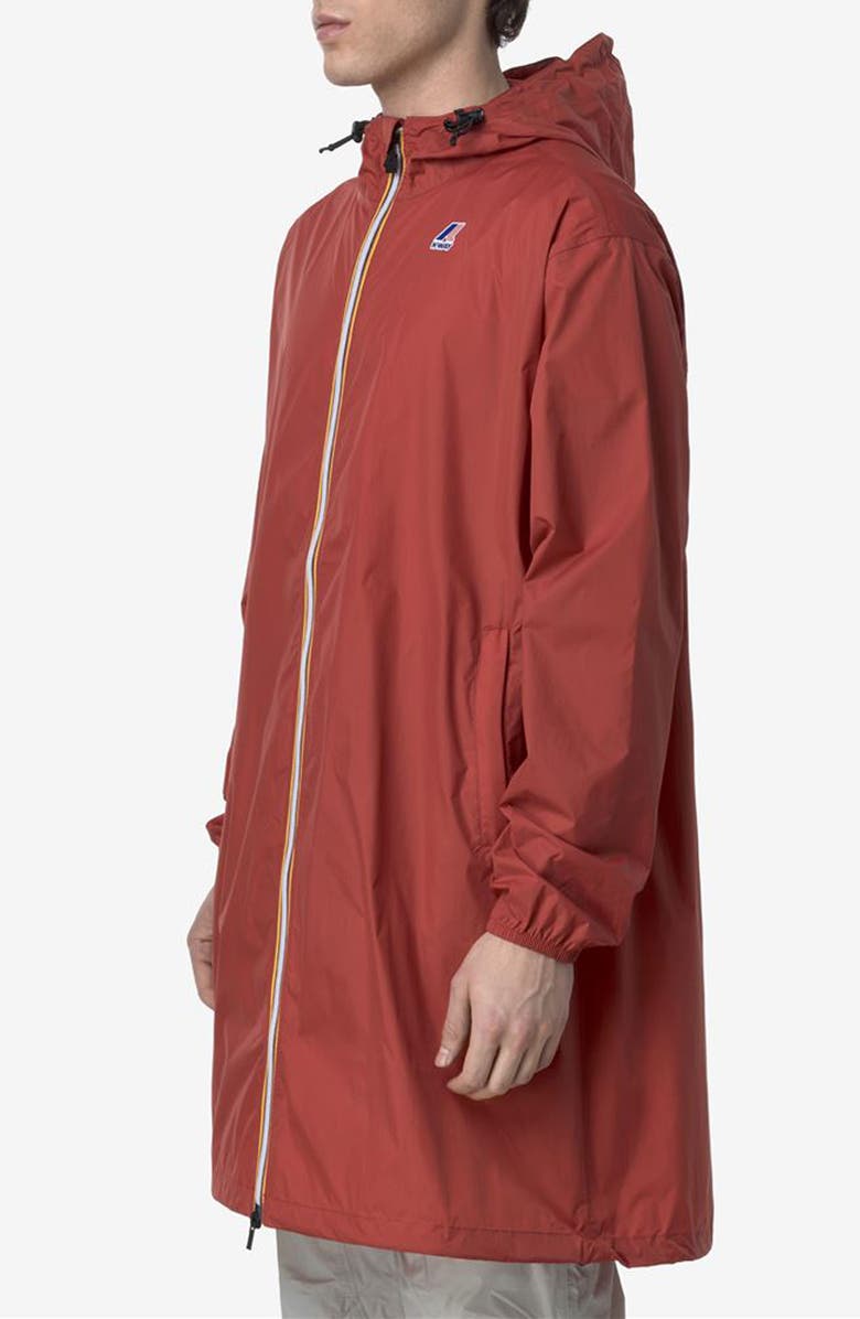K-Way Le Vrai 4.0 Eiffel East Water Repellent Raincoat, Alternate, color, Red Jasper