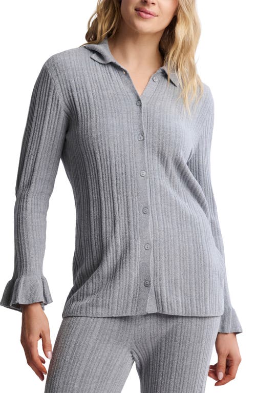 Barefoot Dreams Cozychic® Ultra Lite® Rib Pajama Top In Gray