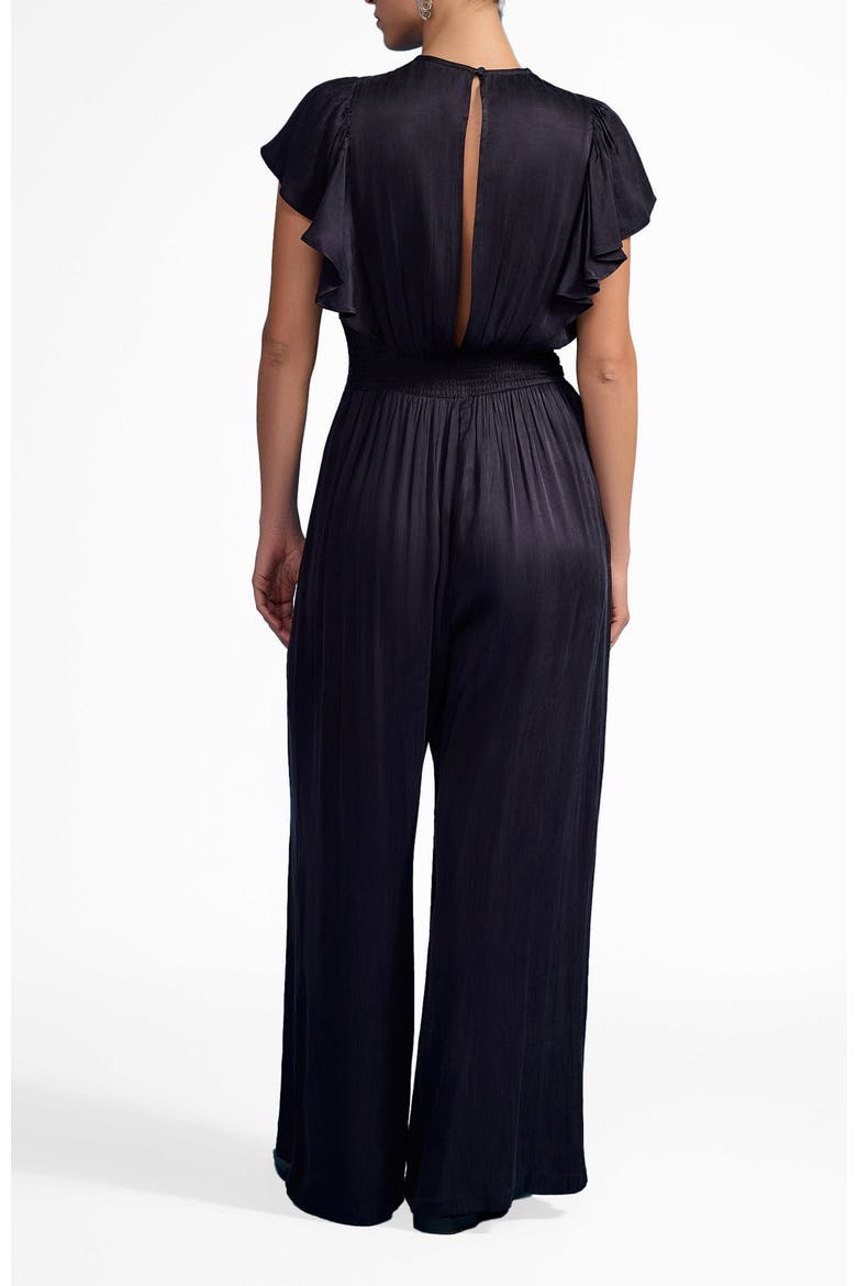 Naya Ruffle Sleeve Flowy Jumpsuit, Alternate, color, Dark Blue