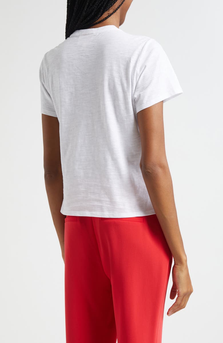 Cinq à Sept Western Amour Embroidered Cotton T-Shirt, Alternate, color, White