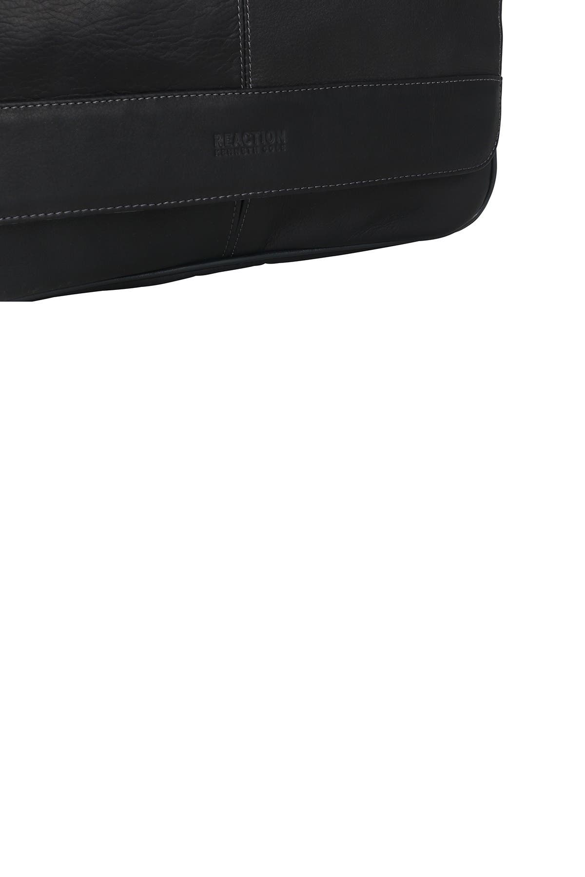 Kenneth Cole Colombian Leather Crossbody Laptop Case & Tablet Messenger Bag, Alternate, color, Black