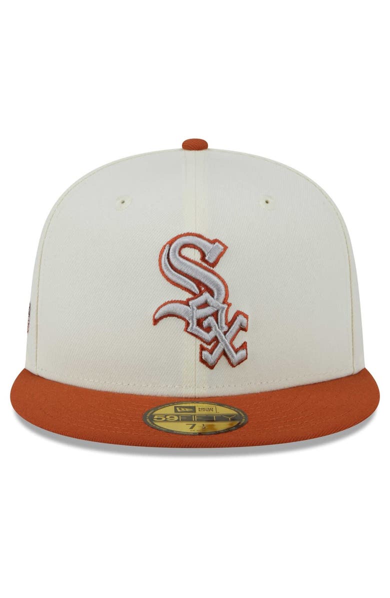 New Era Men's New Era Cream/Orange Chicago White Sox 59FIFTY Fitted Hat, Alternate, color, Cream