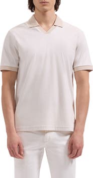 Bugatchi Pima Cotton Johnny Collar Polo