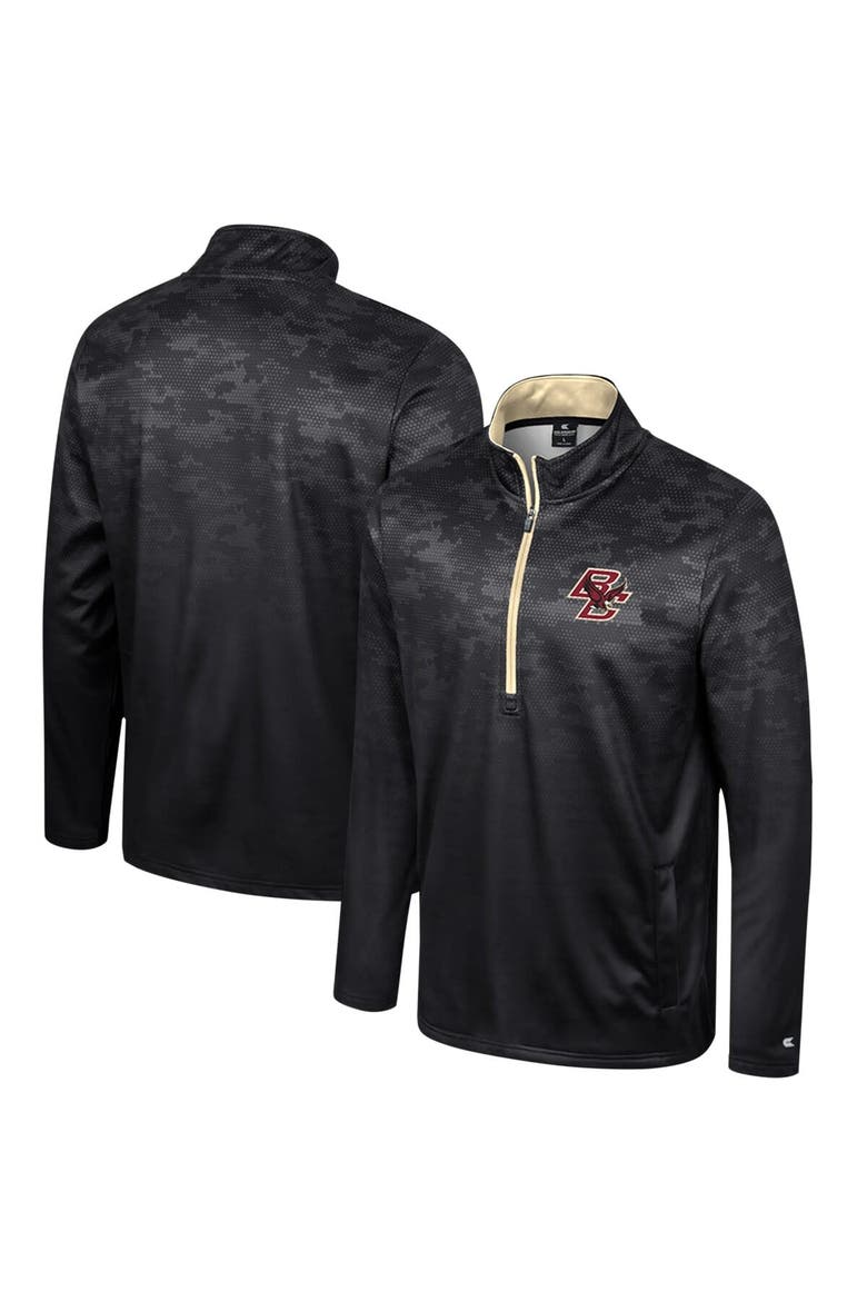 Men's Colosseum  Black Boston College Eagles The Machine Half-Zip Jacket, Main, color, Black