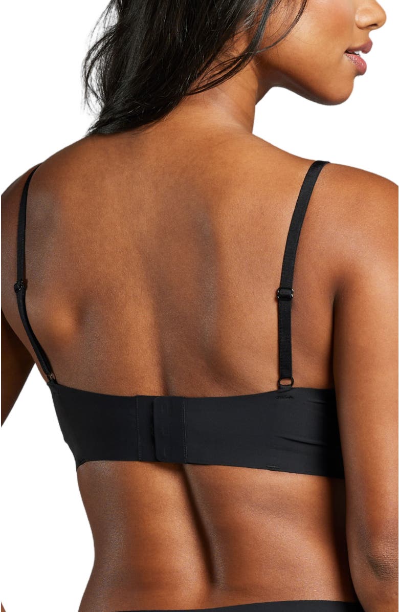 Siella Invisible Non-Padded Bra, Alternate, color, Black