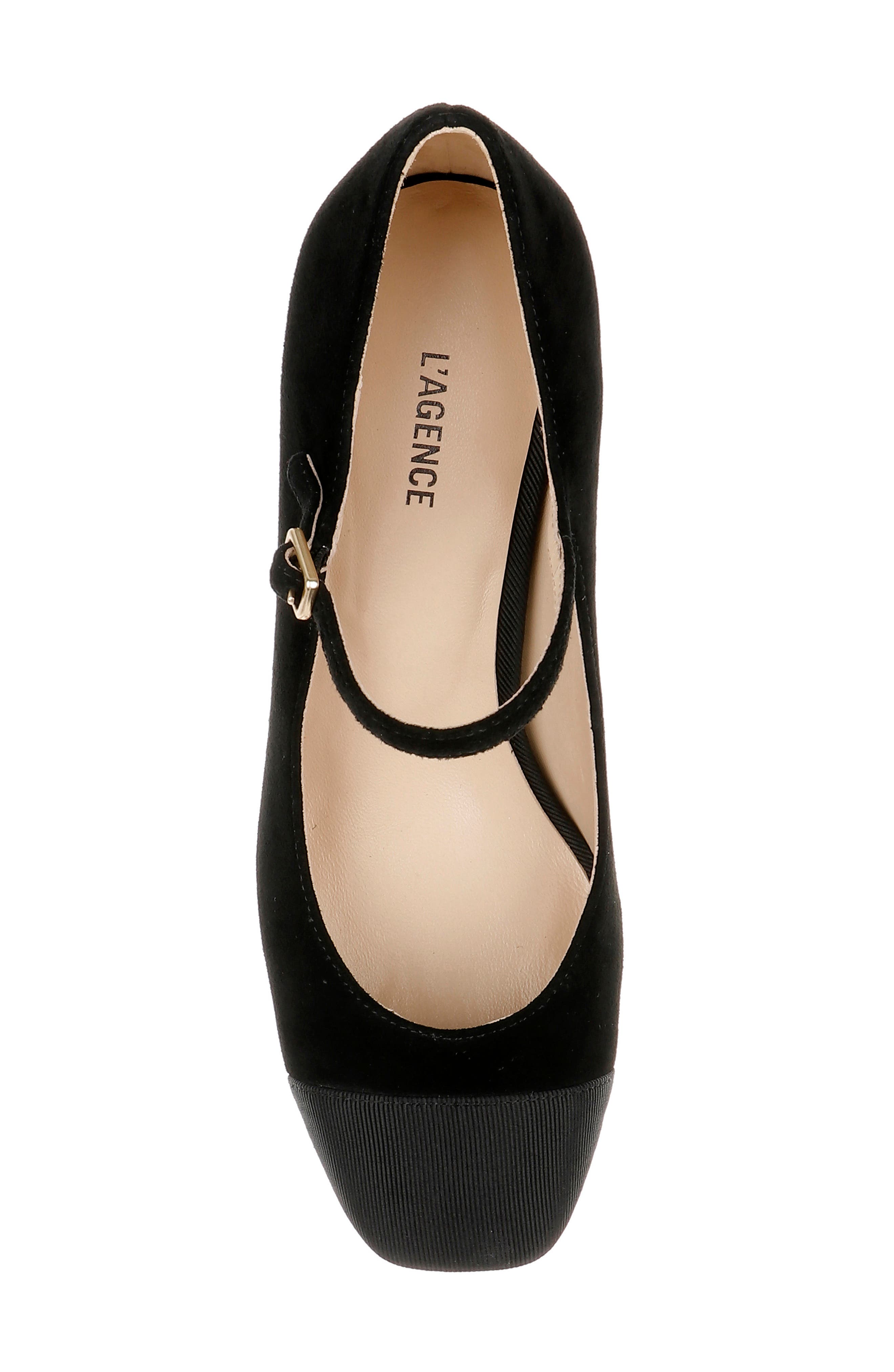 L'AGENCE Lilles Platform Pump, Alternate, color, Black Suede
