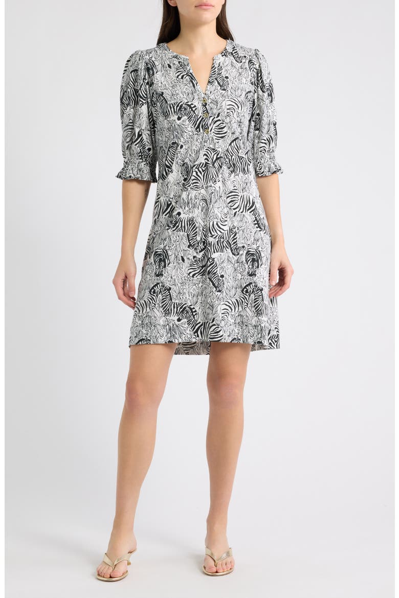 Delsie Print Minidress, Main, color, COCONUT Z