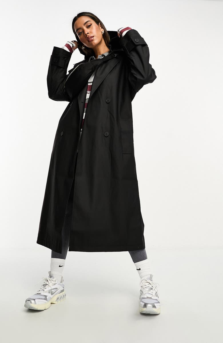 ASOS DESIGN Hooded Trench Coat, Main, color,