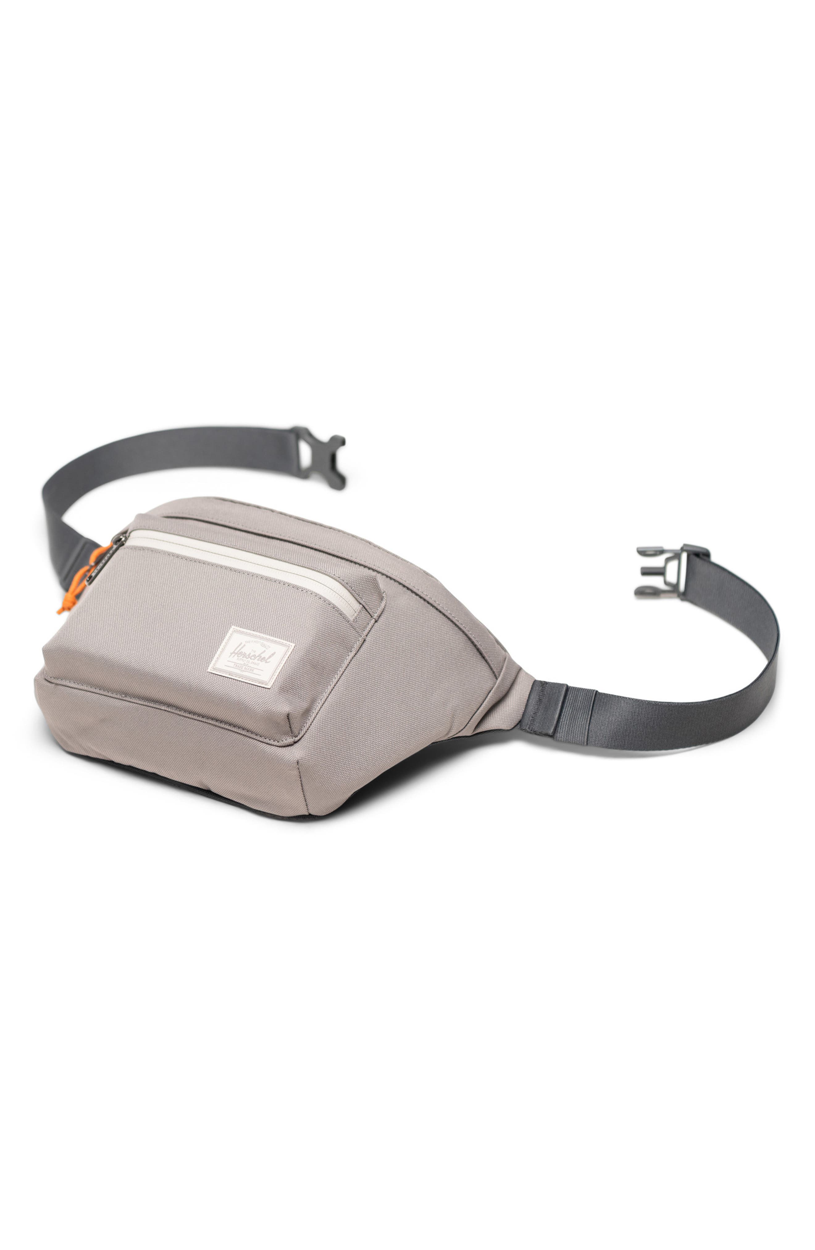 Herschel Supply Co. Pop Quiz Recycled Canvas Belt Bag, Alternate, color, Morning Dove/ Dark Shadow