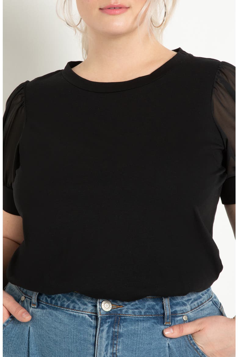 Combo Sleeve Tee, Alternate, color, BLACK ONYX