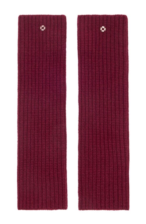 Maje Wool And Cashmere Gloves In Burgundy