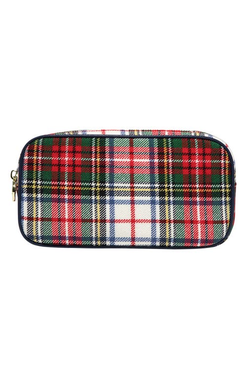 Stoney Clover Lane Small Plaid Pouch In Red Plaid