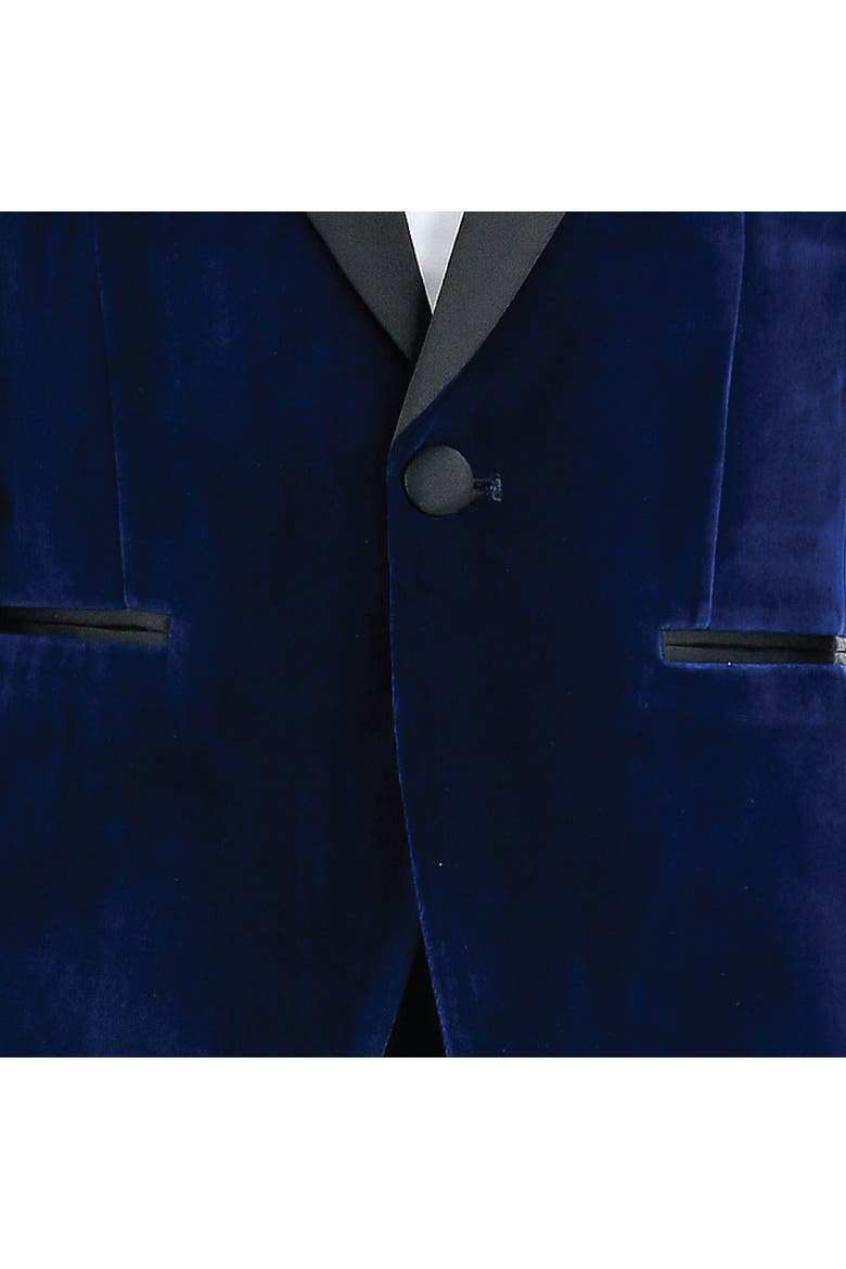 Velvet Suit with Peak Lapel, Alternate, color, Blue