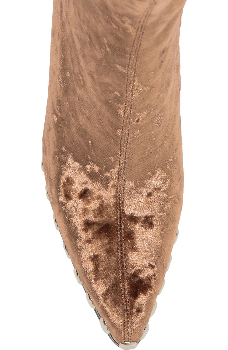 Jeffrey Campbell Walton Studded Bootie, Alternate, color, Taupe Crush Velvet Silver